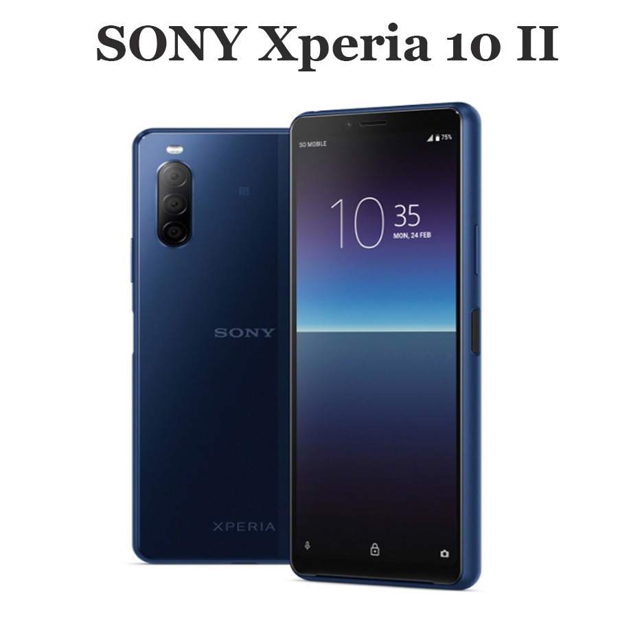 2020 Original Sony Xperia 10 II 4G Mobile Phone 6.0"4GB RAM 128GB ROM Octa Core 3600mAh NFC 12MP 21:9 Android10 New Smartphone