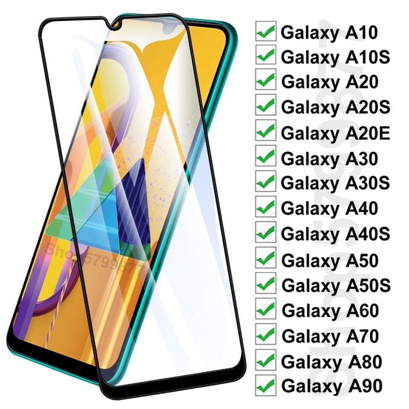 100D Protection Glass For Samsung Galaxy A10 A20 A30 A40 A50 A60 A70 A80 A90 A20E A30S A50S Tempered Glass Screen Protector Film