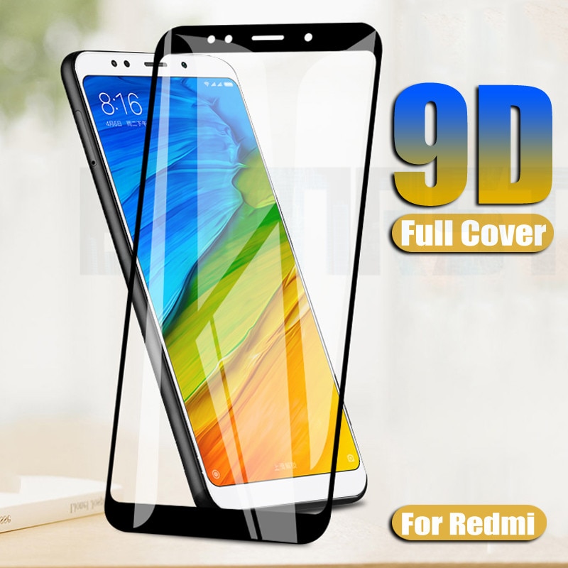 9D Screen Protector Glass on the Redmi 5 Plus 5A 4A 4X 6 6A For Xiaomi Redmi Note 4 4X 5 5A Pro Tempered Glass Safety Film Case