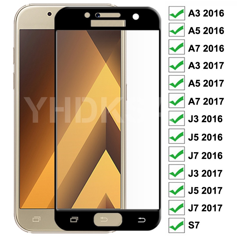 9D Protection Glass For Samsung Galaxy A3 A5 A7 J3 J5 J7 2016 2017 Screen Protector S7 J2 J4 J7 Core J5 Prime Tempered Glass