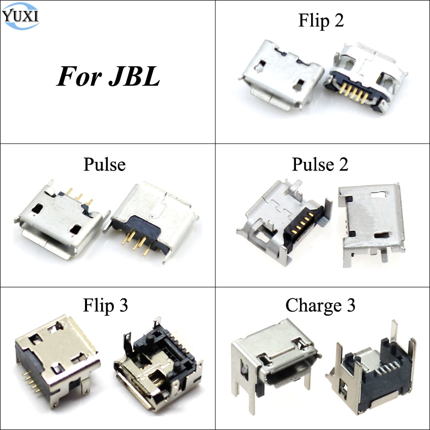 YuXi 2pcs Replacement For JBL Charge 3 Flip 3 2 Pulse 2 Bluetooth Speaker USB Dock Connector Micro USB Charging Port