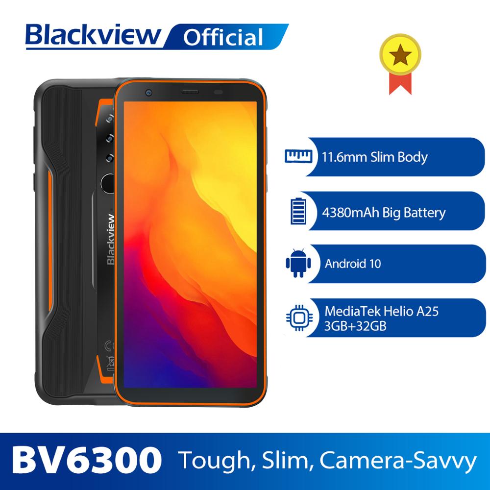 BLACKVIEW BV6300 3GB+32GB Smartphone 4380mAh Android 10 Mobile Phone 5.7 inch HD Screen NFC IP68 Waterproof Slim Rugged Phone