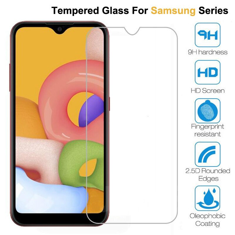 9H Protective Glass For Samsung Galaxy A01 A11 A21 A31 A41 A51 A71 Screen Protector Galaxy A30 A40 A50 A30S A40S A50S Glass Film