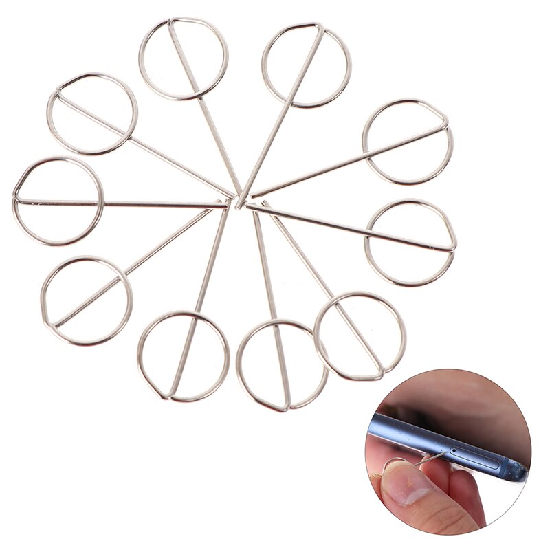 10pcs/set For Sim Card Tray Removal Eject Pin Key Tool Stainless Steel Needle For IPhone IPad Samsung For Huawei Xiaomi