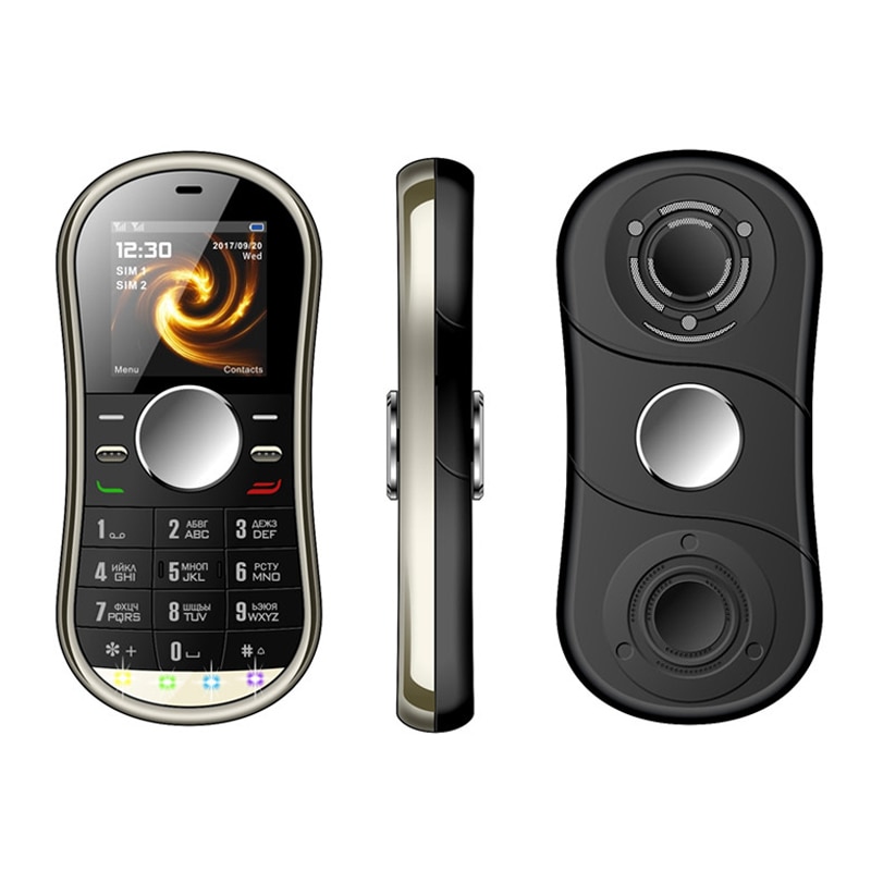 1.2inch Dual SIM Card mini Mobile Phones GSM Bluetooth FM Radio Hand Spinner small Cell phone Russian Keyboard cheap celular