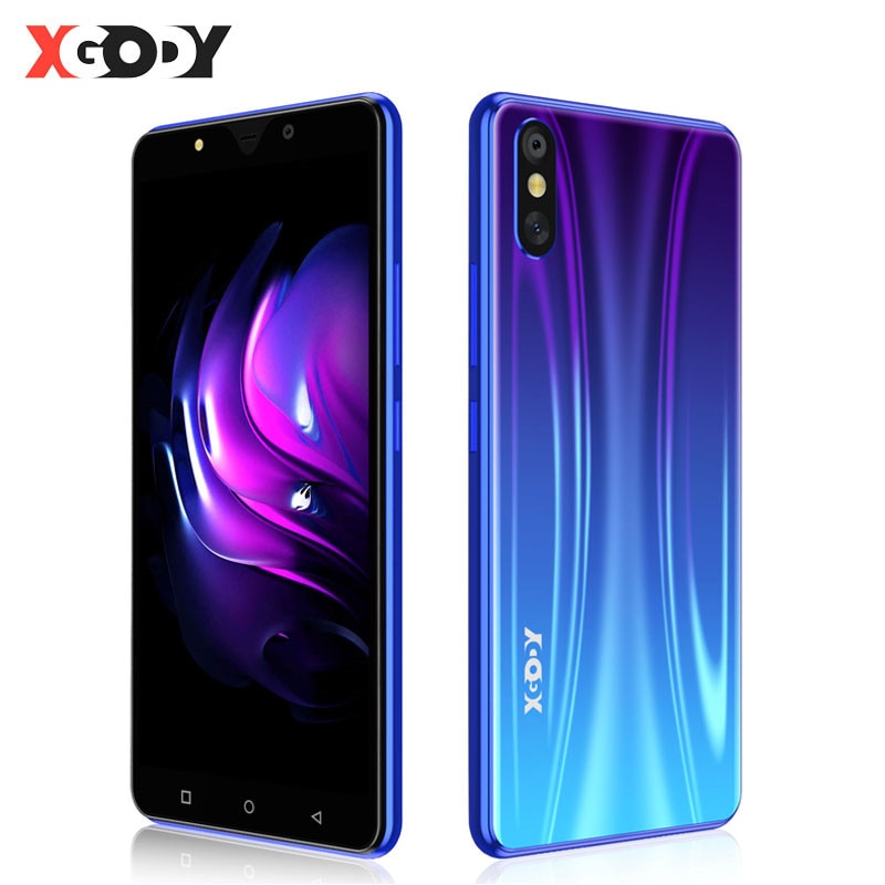 XGODY Global Version Smartphones 1GB 8GB Quad Core 3G Celular 5.5" Screen Dual SIM 2800mAh GPS WIFI Mobile Phones Android 10