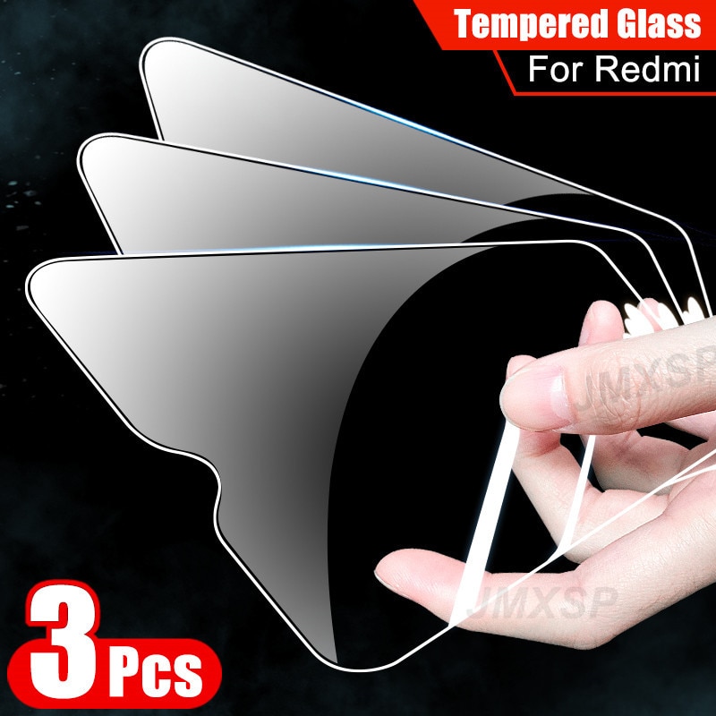 3Pcs Protective Glass For Xiaomi Redmi 8 8A 9 9A 9C 7 7A 10X Pro Tempered Glass on For Redmi Note 8 7 9 Pro Max 8T 9S Glass Film