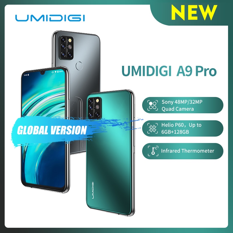 UMIDIGI A9 Pro Global Version 6GB 128GB Helio P60 48MP Quad Camera 24MP Selfie Camera Octa Core 6.3" FHD+ Cellphone Pre-sale