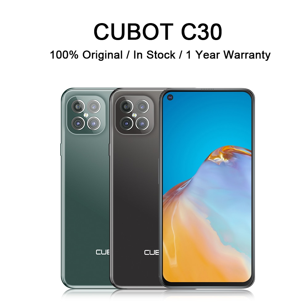 CUBOT C30 Smart Phone with NFC 4G Global Version Mobile Phones 48MP Rear Quad AI Camera 32MP Selfie smartphone android 10 256GB