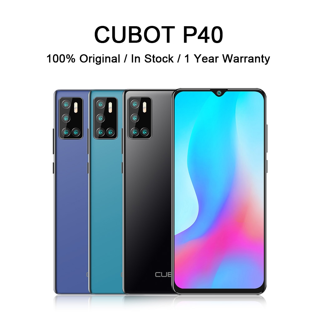 CUBOT P40 Smartphone With A Powerful 20MP Selfie Camera 4200 Battery Mobile Phone 128 gb 6.2 Inch Android 10 NFC Cellphones