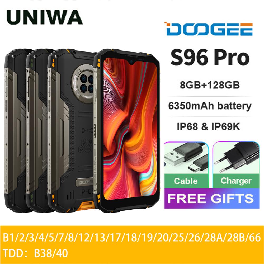 DOOGEE S96 Pro 8GB+128GB Rugged Phone 48MP Camera 20MP Infrared Night Vision Smartphone Helio G90 6350mAh Waterproof Octa Core