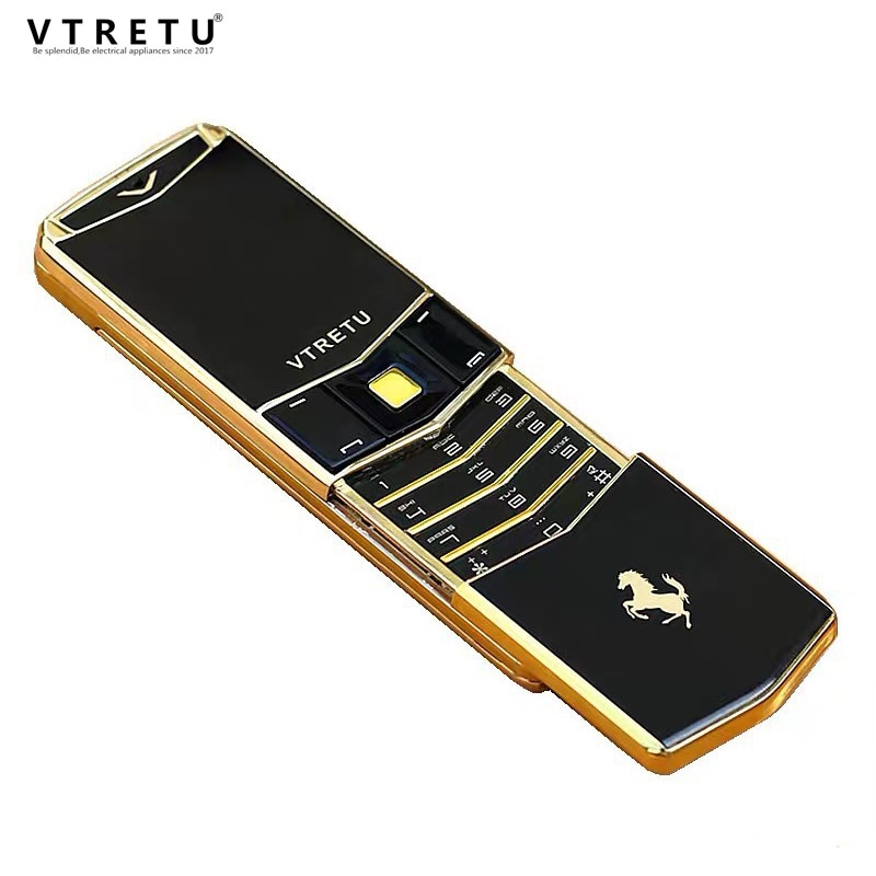 V05 Unlock Luxury Slide Phone Metal Body Dual Sim Bar Mobile BT Dial Cool Mini Card MP3 Vibration With Camera FM