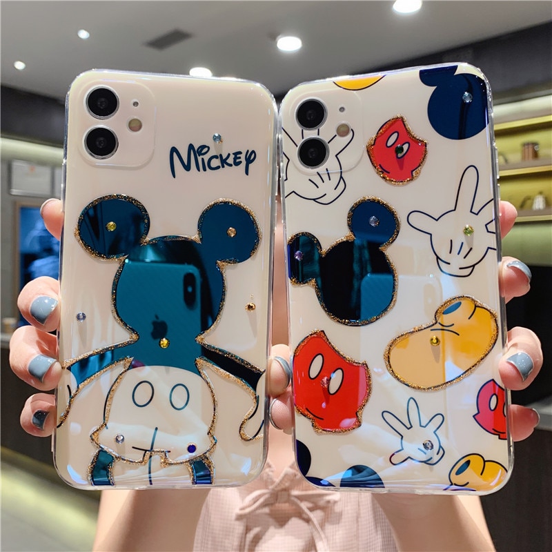 Disney Mickey Minnie Blu-ray All-inclusive Soft Case for iPhone 11 Pro Max XR XS Max 7 8 Plus X SE Full Body Phone Back Cover