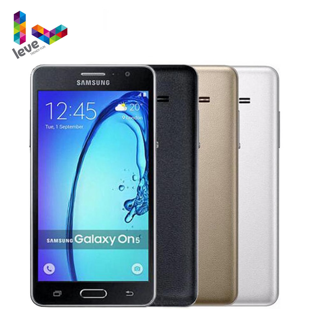 Samsung Galaxy On5 SM-G5500 Dual SIM Unlocked Mobile Phone 5.0 " 1.5GB RAM 8GB ROM 8MP Quad Core 4G LTE Android Smartphone