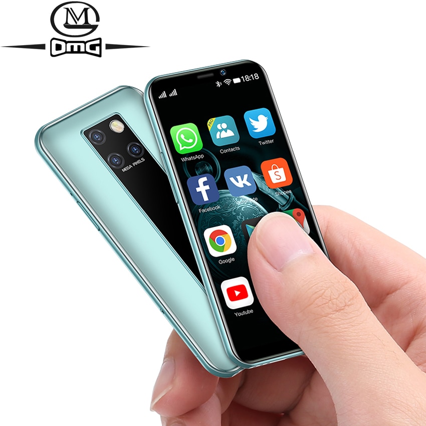 Small mini Android 9.0 smartphones cheap 4G Quad core Face ID cell phone 3GB RAM 32GB 64GB ROM 3.49" Single camera mobile phones