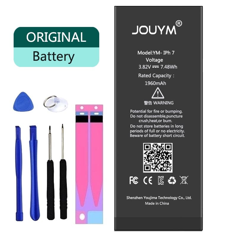 JOUYM Battery For iPhone 5 5s SE 6 6s 6 s 7 8 Plus Original High Capacity Bateria Replacement Batterie For iPhone X Xs Max Xr