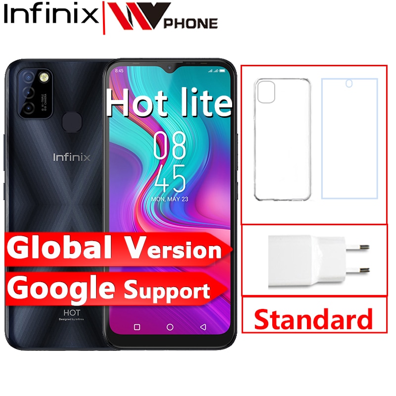 Infinix Hot 10 Lite Global Version 2GB 32GB Mobile Phone 5000mAh Battery 6.6''HD 1600*720P 13MP Camera Helio A20