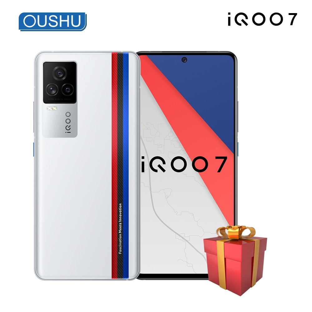 Newest Original iQOO 7 5G Mobilephone Snapdragon 888 120W Dash Charging 6.62" AMOLED 120Hz Refresh Rate NFC Celular Telephone