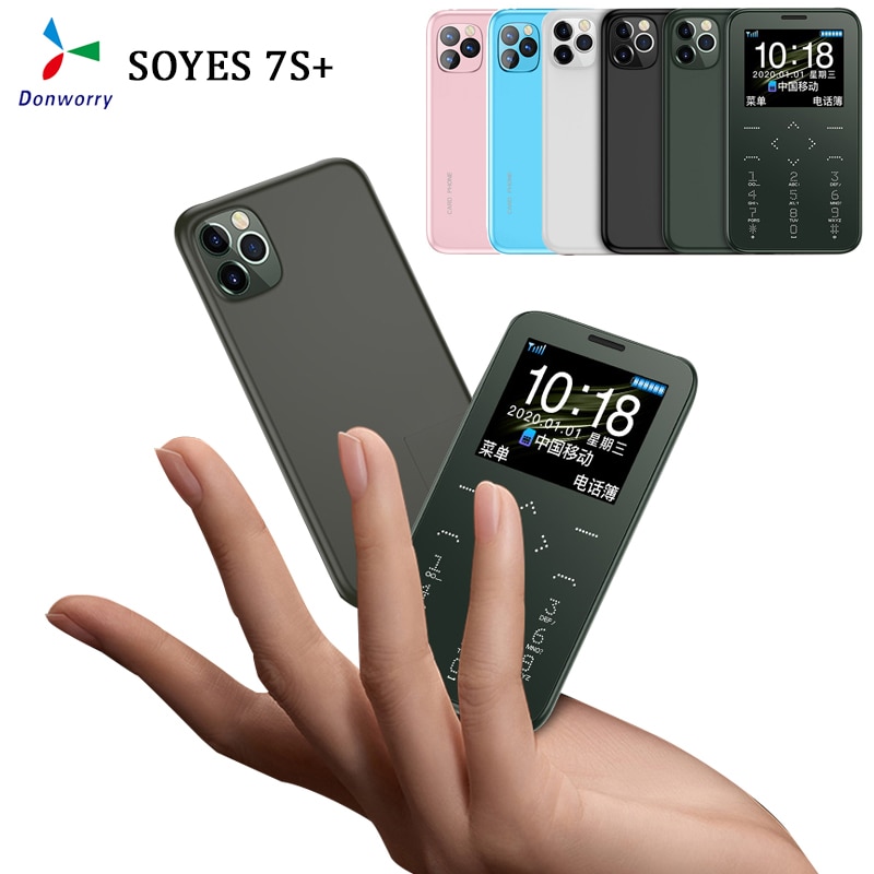 Ultra Thin Soyes 7s+ Small Cell Card Phones 1.5" Screen with HD Camera Student Portable Mini Pocket Spare Mobile Phone Bluetooth