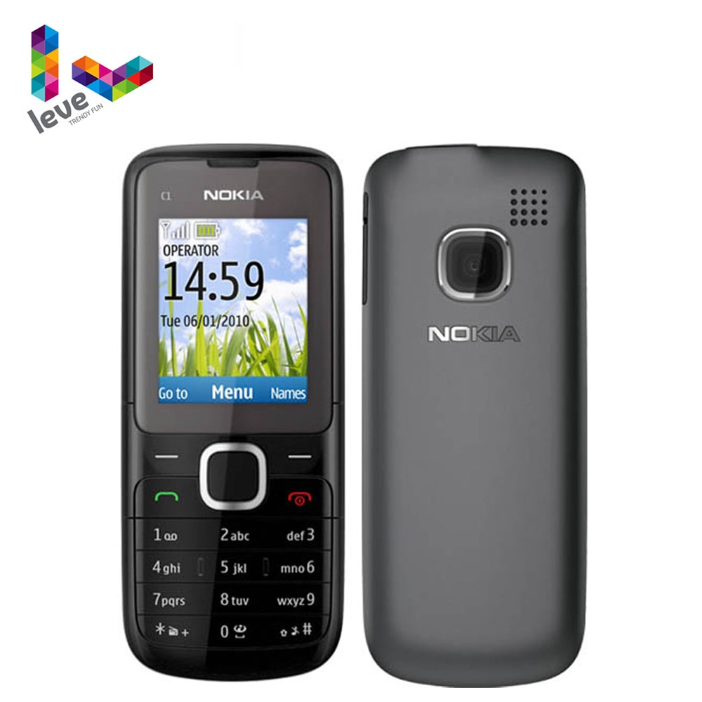 Unlocked Nokia C1 C1-01 GSM Mobile Phone Support Multi-Language Used and Refurbished Cellphones Free Shipping