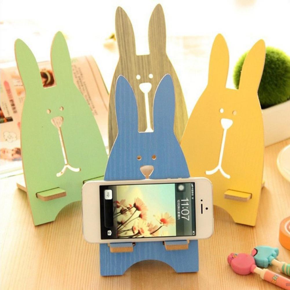 Portable Wood Mobile Phone Cellphone Holder Desktop Mount Stand Bracket Rack Mobile Phone Accessories 2021