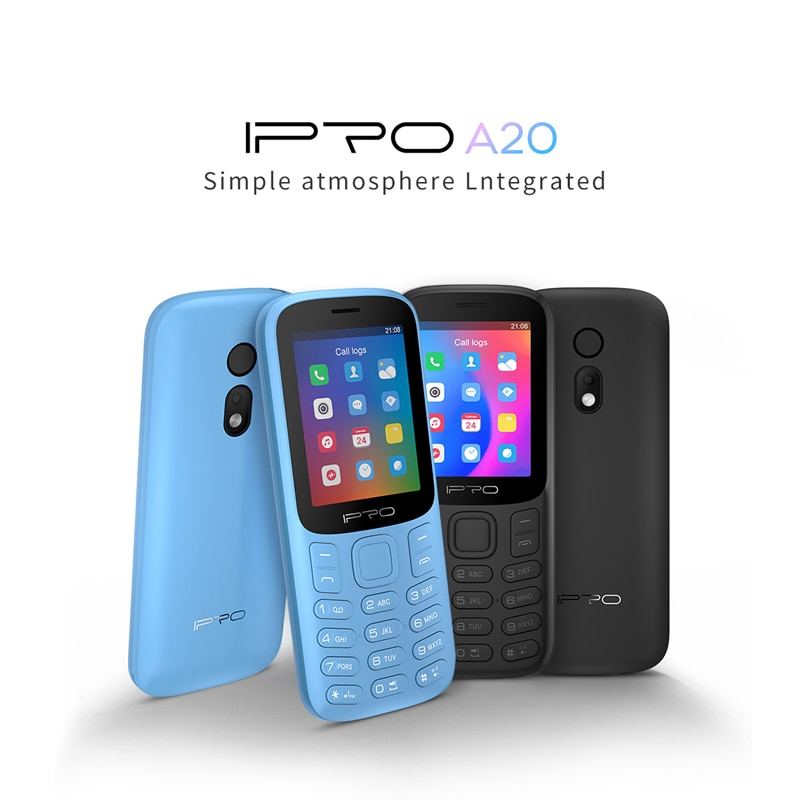 Destaque Telefone IPRO Celulares A20Mini Featured Mobile Phones Dual SIM Card Phones 800mAh Bluetooth GSM Espanol Language Phone