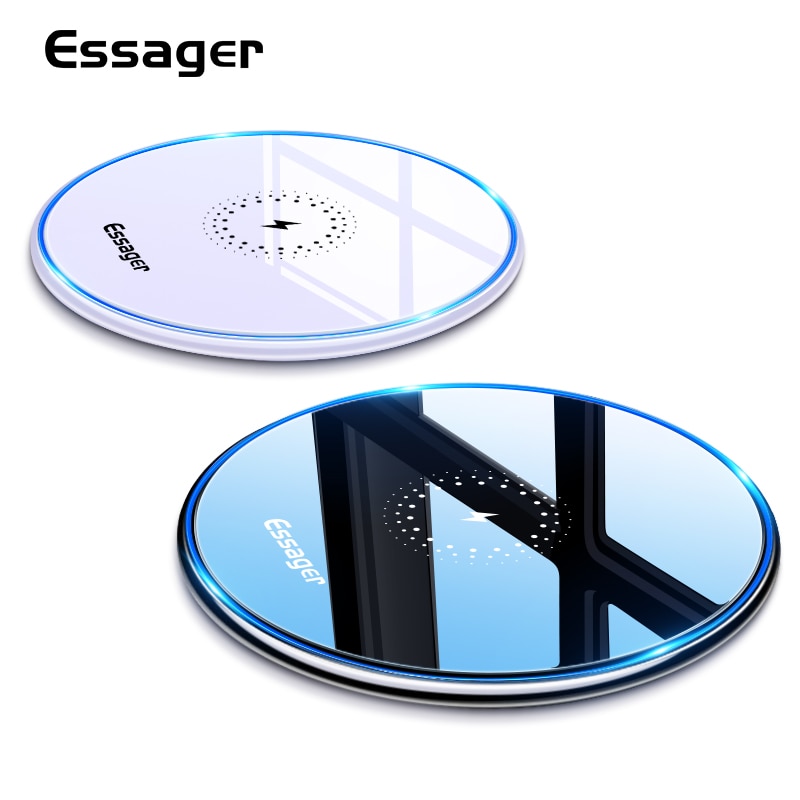 Essager 10W Qi Wireless Charger For iPhone 11 Pro Xs Max X Xr 8 Induction Fast Wireless Charging Pad For Samsung S20 for Xiaomi