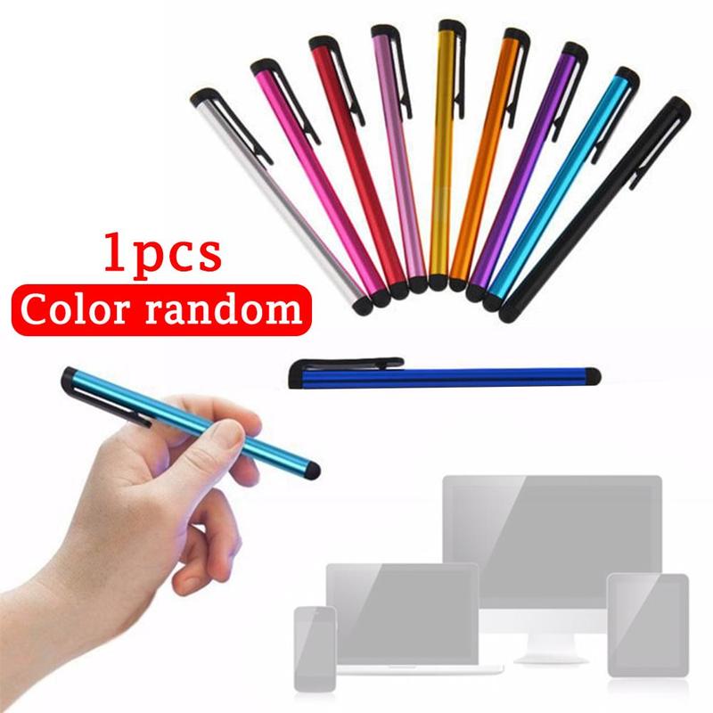 1PC Fiber Capacitive Stylus Pen Metal Touch Screen Pens for All Capacitive screen Smart Phone Tablet Drop Shipping Radom color