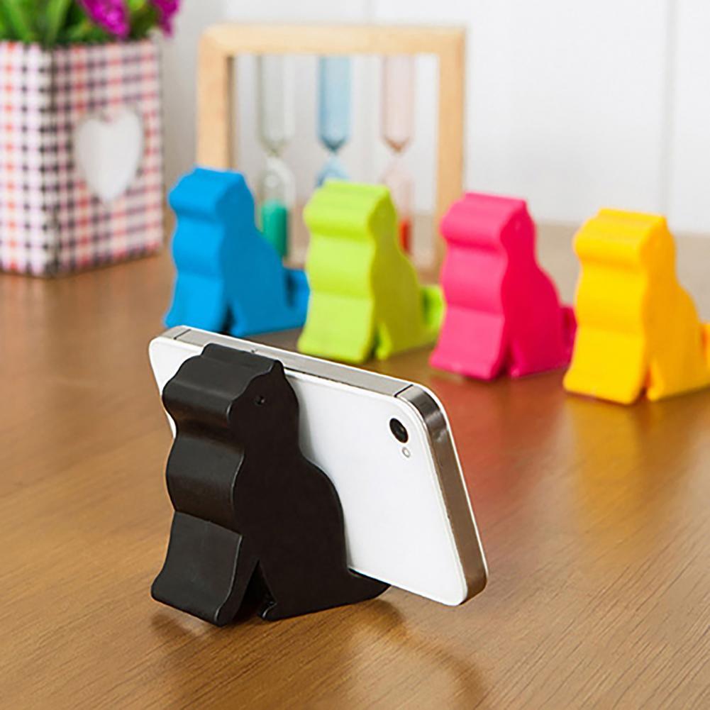 Convenient Multifunction Phone Holder Stable Base Wide Compatibility Plastic Cat Shapes Phone Holder for Home