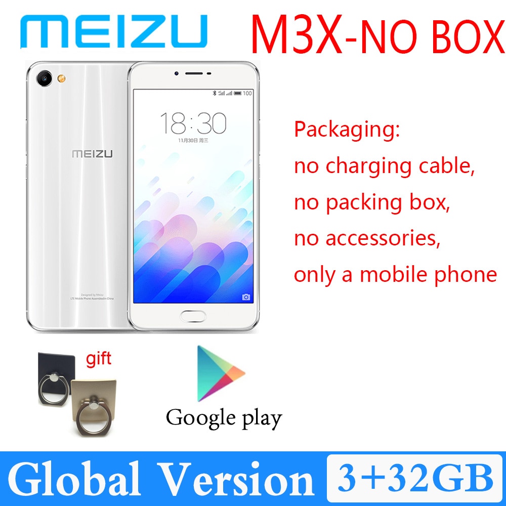 98%New Meizu M3X 3GB 32GB dual camera smartphone 3200mAh large battery Global version MediaTek Helio P20