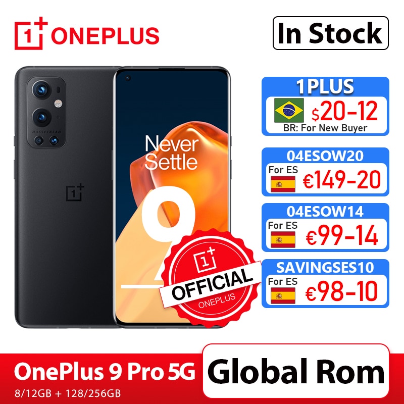 OnePlus 9 Pro 5G Smartphone 8GB 128GB Snapdragon 888 120Hz Fluid Display 2.0 Hasselblad 50MP Ultra-Wide OnePlus Official Store