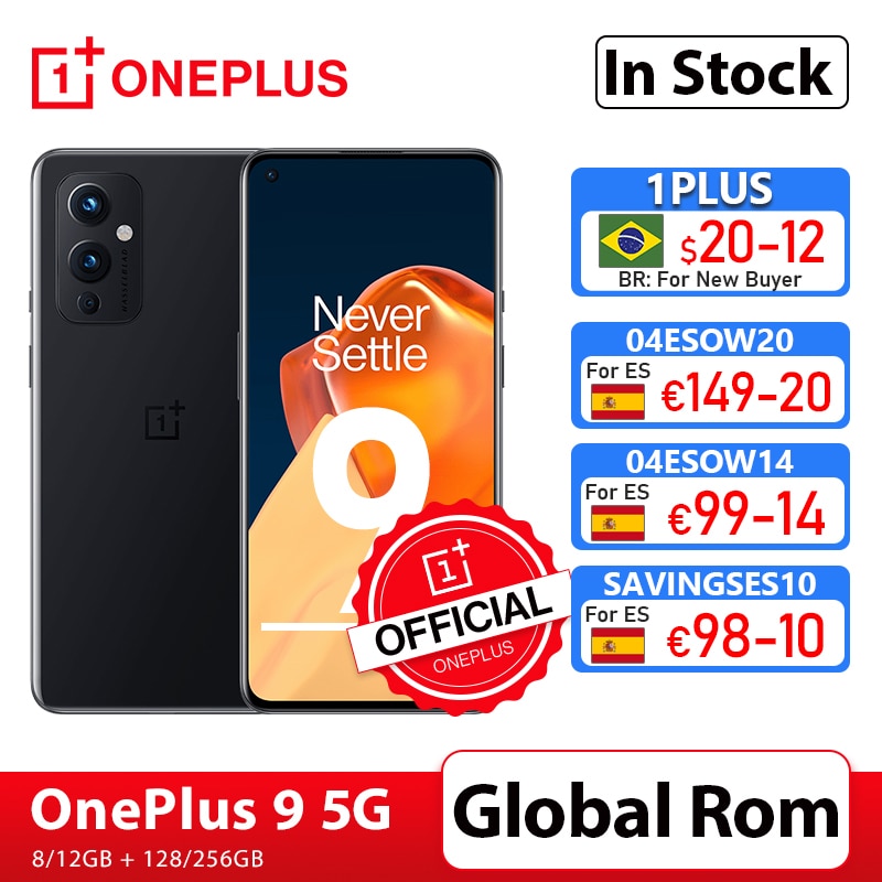 Global Rom OnePlus 9 5G Snapdragon 888 8GB 128GB Smartphone 6.5‘’ 120Hz Fluid AMOLED Hasselblad Camera OnePlus Official Store