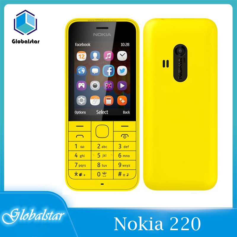 Nokia 220 Refurbished mobile phones Original Nokia 220 Dual sim Card 2G GSM 1100mAh Unlocked Cheap Celluar Phone refurbished