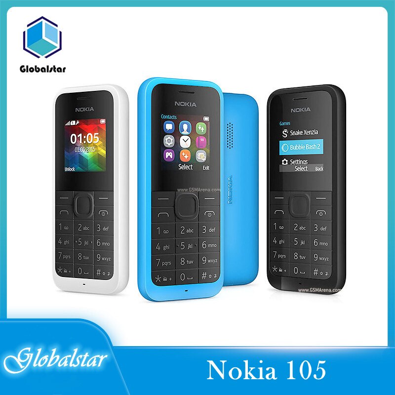 Nokia 105 Refurbished Unlocked Original Nokia 105 FM Radio Mobile Phone Single SIM Card or Dual SIM Card Free shipping