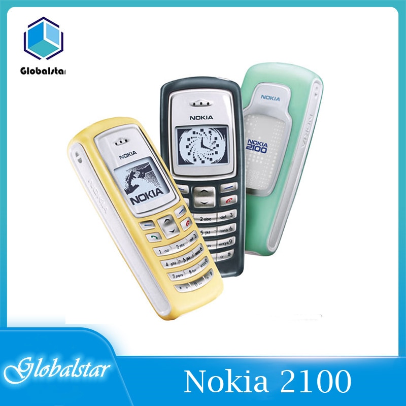 Nokia 2100 Refurbished mobile phones Original Unlocked GSM 2G 680mAh Cheap Good Quality Bar Cell Phone Free Shipping Fast