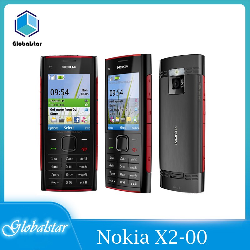 Nokia X2-00 refurbished Original Nokia X2-00 Bluetooth FM JAVA 5MP Unlocked Phone with English/Russia/Hebrew/Arabic Keyboard