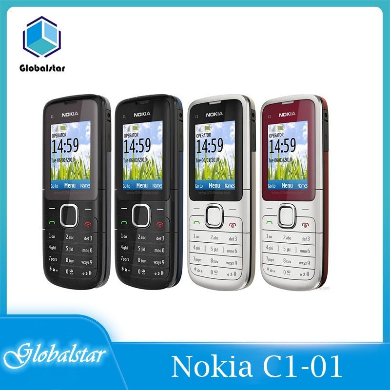 Nokia C1-01 Refurbished mobile phones Original Unlocked cheap cell phones GSM Bar 1year warranty refurbished Fast delivery Free