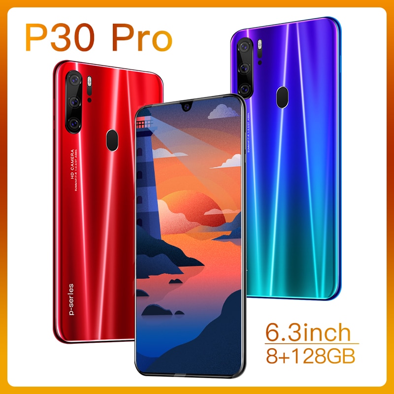 Global Version P30 Pro 8GB 256GB 5G Smartphone 6.3 inch MTK 6595 10 core 4g network Mobile Phones Android 9.1 4800mAh Battery