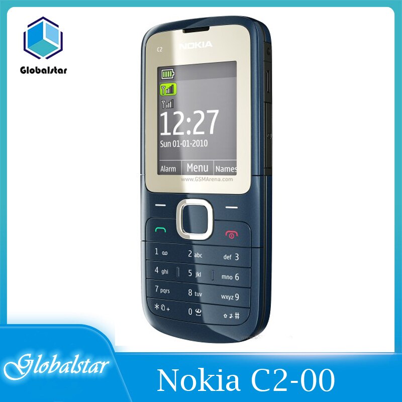 Nokia c2-00 Refurbished Original C2-00 Unlocked Nokia C2-00 mobile phone black and red color