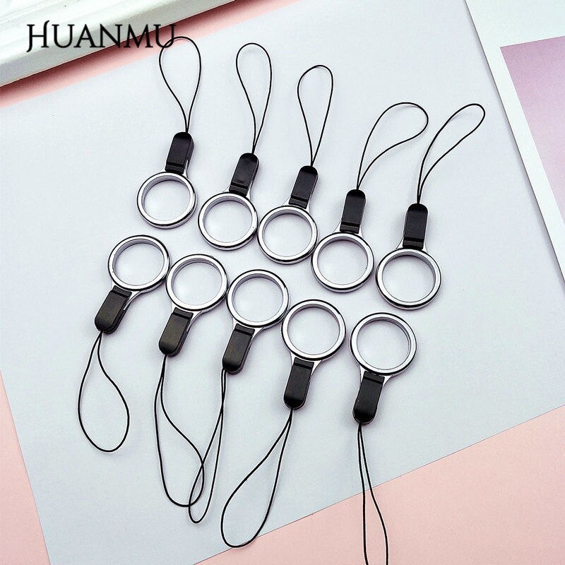 1Pc Mobile Phone Lanyard Buckle Plastic Material Ring Pendant Key Phone Cases Anti-lost U Disk Universal Retracting Ring Sling