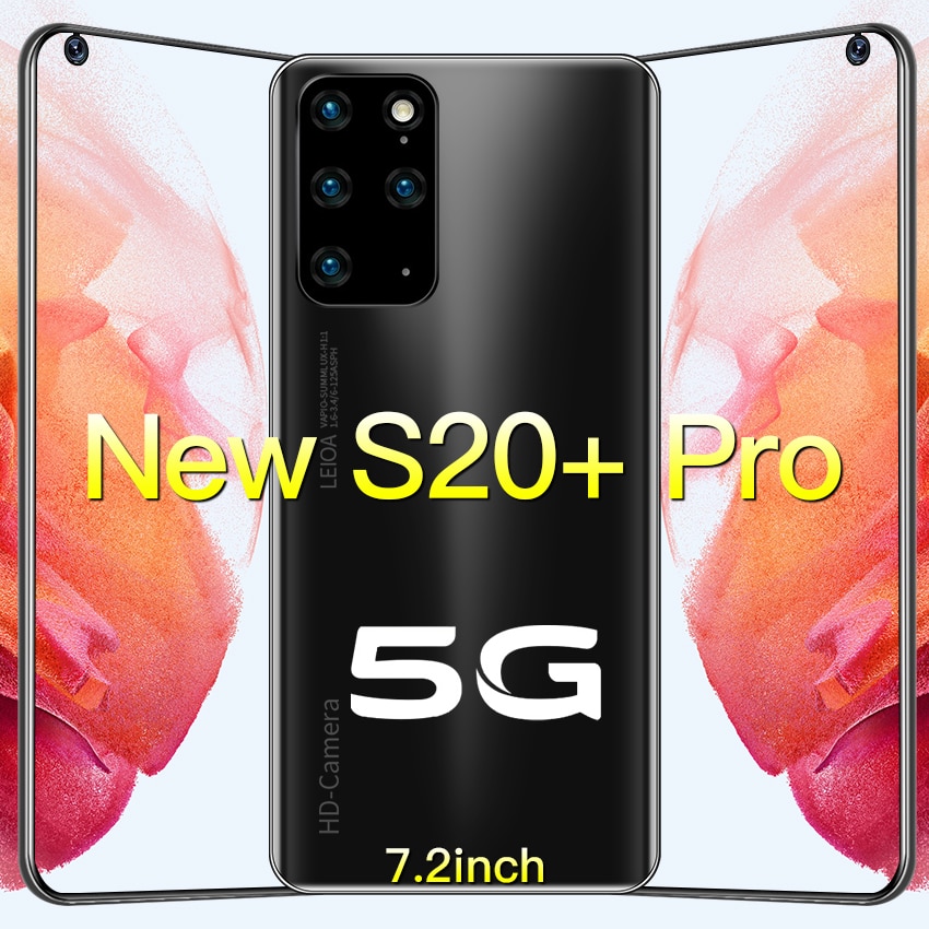 Global Version Smartphone Galay S20+ Pro 7.2 Inch Unlock Phone4G 5G cellphone Android 10.0 16MP+32MP 12GB+512GB Mobile Phones