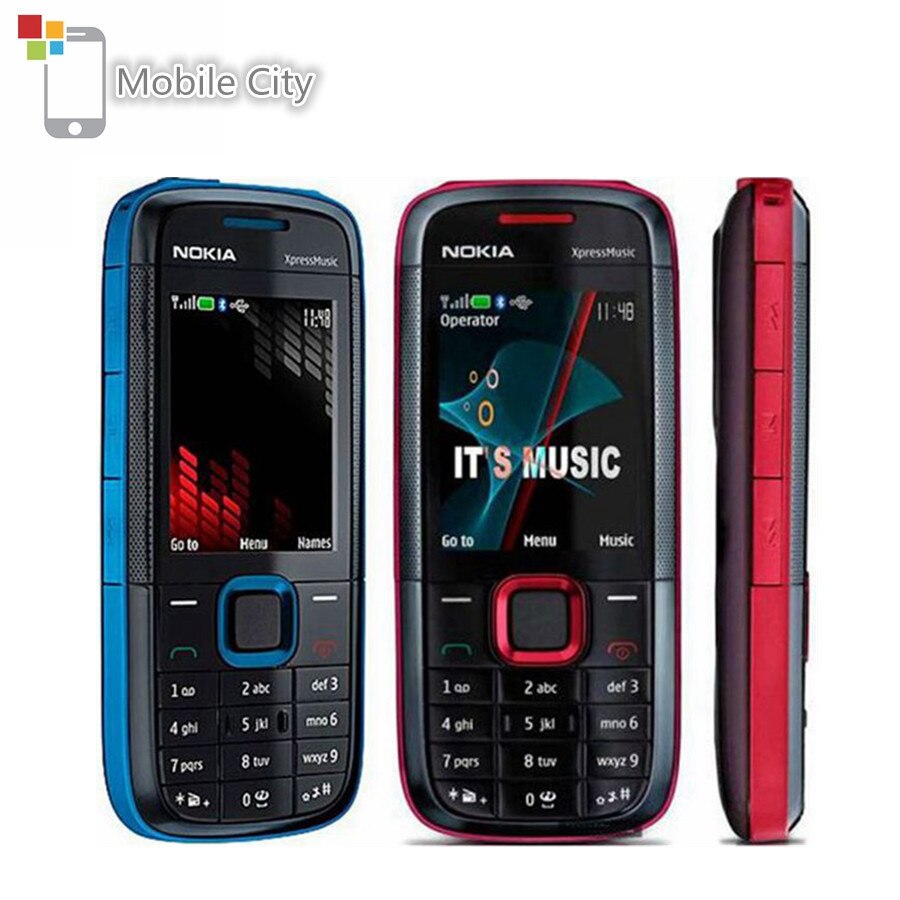 Unlocked Nokia 5130 XpressMusic Mobile Phone FM English Russian Hebrew Arabic Keyboard Used Cell Phone