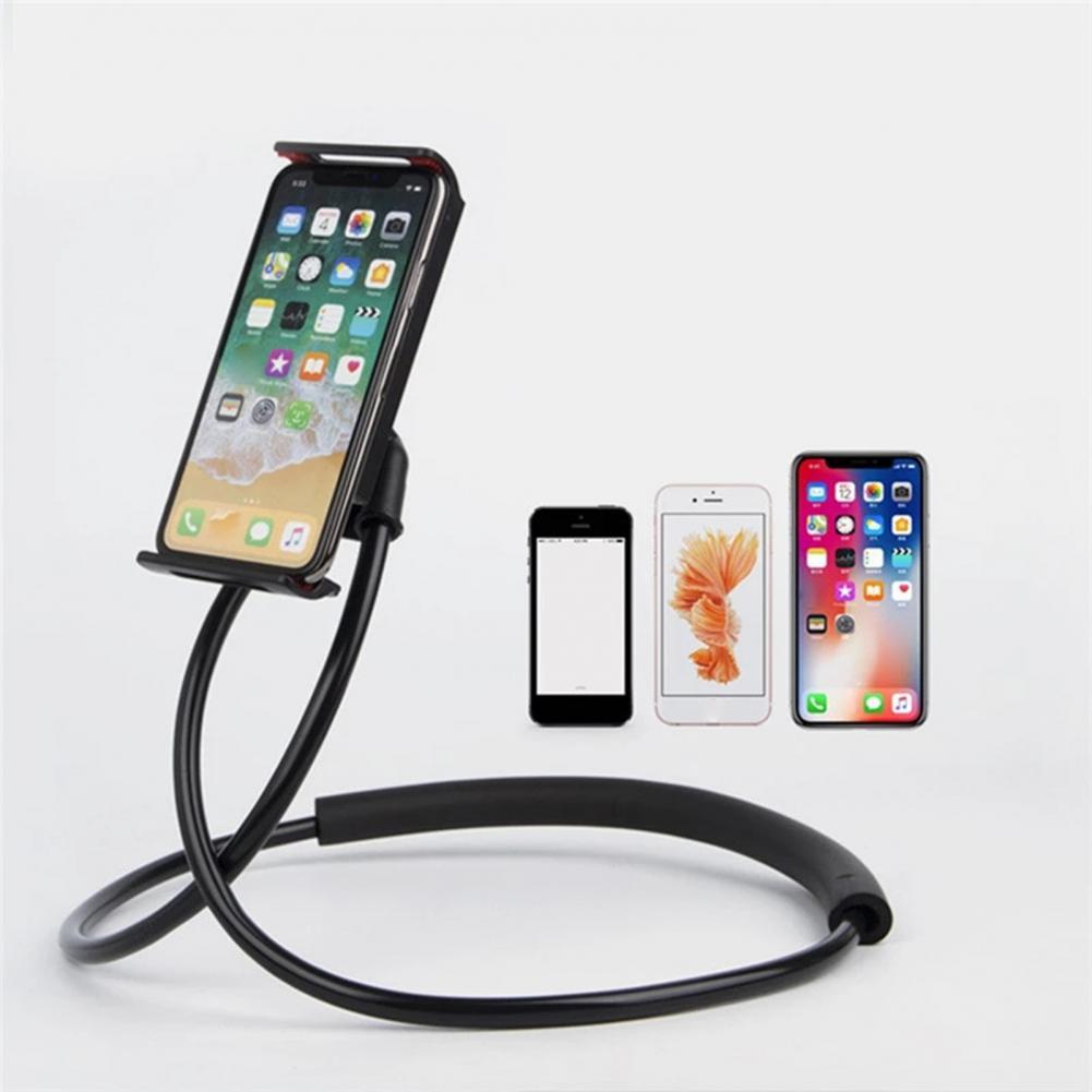 Flexible Portable Hanging Neck Lazy Mobile Phone Holder Stand Bracket for Bed