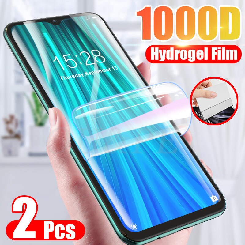 2Pcs Screen Protector For Xiaomi Redmi Note 8 8T 7 9 9S Pro Hydrogel Film For MI 10 Ultra 9 SE 9T 8 Note 10 Pro Lite Poco X3 M3