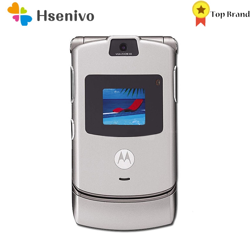 Motorola V3 Refurbished-Original Motorola Razr V3 100% Good Quality 2.2 inch mobile phone one year warranty Free shipping