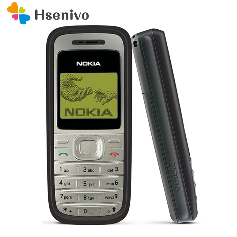 Nokia 1200 Refurbished-Original 1200 unlocked gsm 900/1800 mobile phone with russian HEBREW polish language free shipping