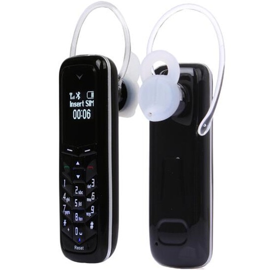 BM50 bluetooth mini mobile phone Bluetooth Dialer Universal mini headphone cell phone 0.66inch with GSM Network H-mobile