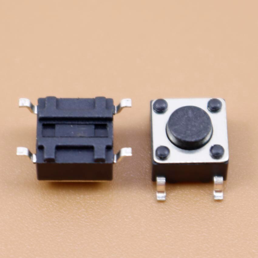 YuXi Micro Switch Button SMD 4-pin 6x6x4.3H Tact Switch