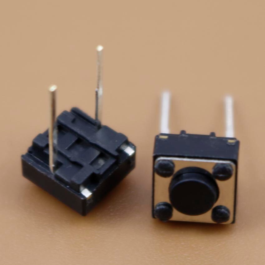 YuXi 1Pcs Tactile Switch Momentary Tact 6x6x4.3 6*6*4.3mm Middle pin 2pins