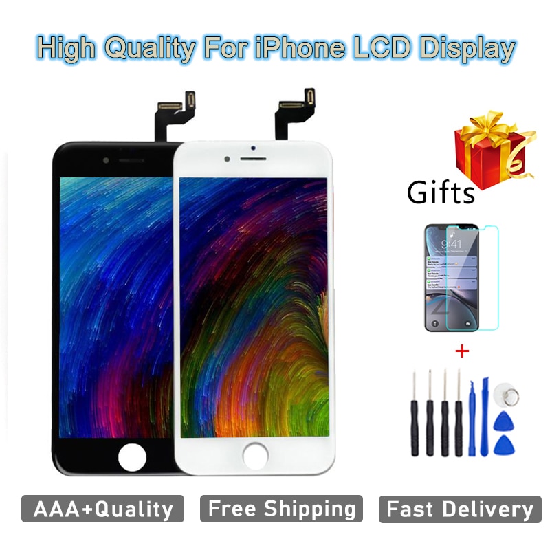 AAA+++ Quality Pantalla For iPhone 6 6S 7 8 Plus LCD Display With 3D Touch Screen Replacement 100% No Dead Pixel Perfect Repair